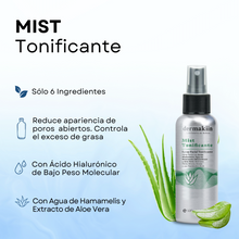 Cargar imagen en el visor de la galería, Spray Tónico Facial con Witch Hazel- con Ácido Hialurónico, Agua de Hamamelis y Aloe Vera, Vegano - Piel Mixta, Grasa o Tendencia a Acné - 100 ml…