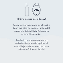 Cargar imagen en el visor de la galería, Spray Tónico Facial Hidratante ANTIEDAD de Agua de Rosas con Ácido Hialurónico