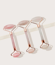 Cargar imagen en el visor de la galería, Roller Masaje Facial Antiedad de Cuarzo Rosa