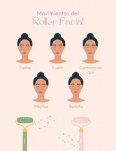 Cargar imagen en el visor de la galería, Roller Masaje Facial Antiedad de Cuarzo Rosa