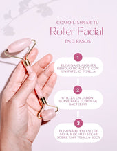 Cargar imagen en el visor de la galería, Roller Masaje Facial Antiedad de Cuarzo Rosa