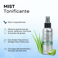 Cargar imagen en el visor de la galería, Spray Tónico Facial con Witch Hazel- con Ácido Hialurónico, Agua de Hamamelis y Aloe Vera, Vegano - Piel Mixta, Grasa o Tendencia a Acné - 100 ml…
